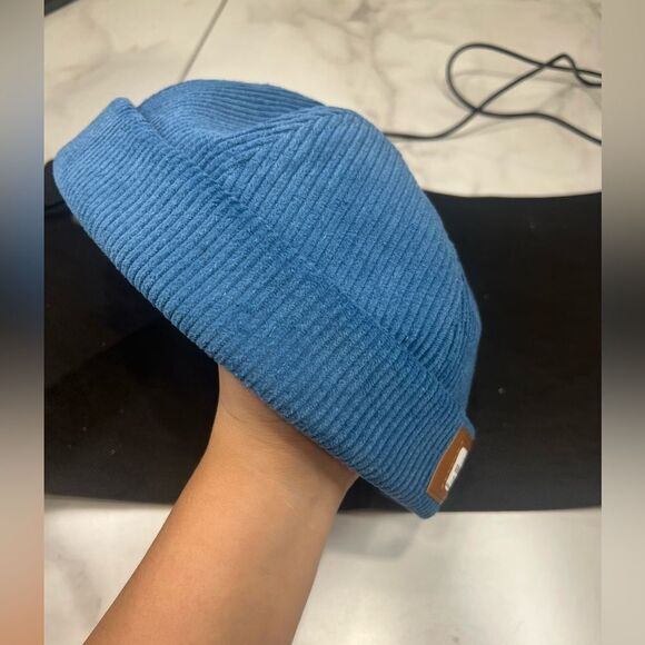 Men’s Ribbed Brimless Beanie - Navy Blue - Picture 2 of 6